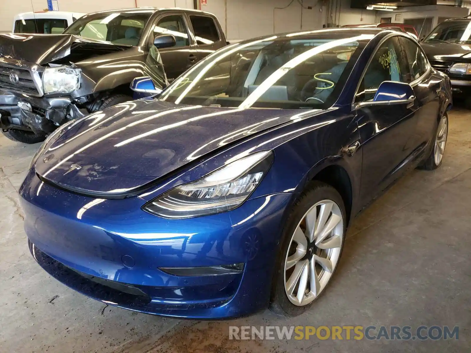 2 Photograph of a damaged car 5YJ3E1EAXLF708932 TESLA MODEL 3 2020