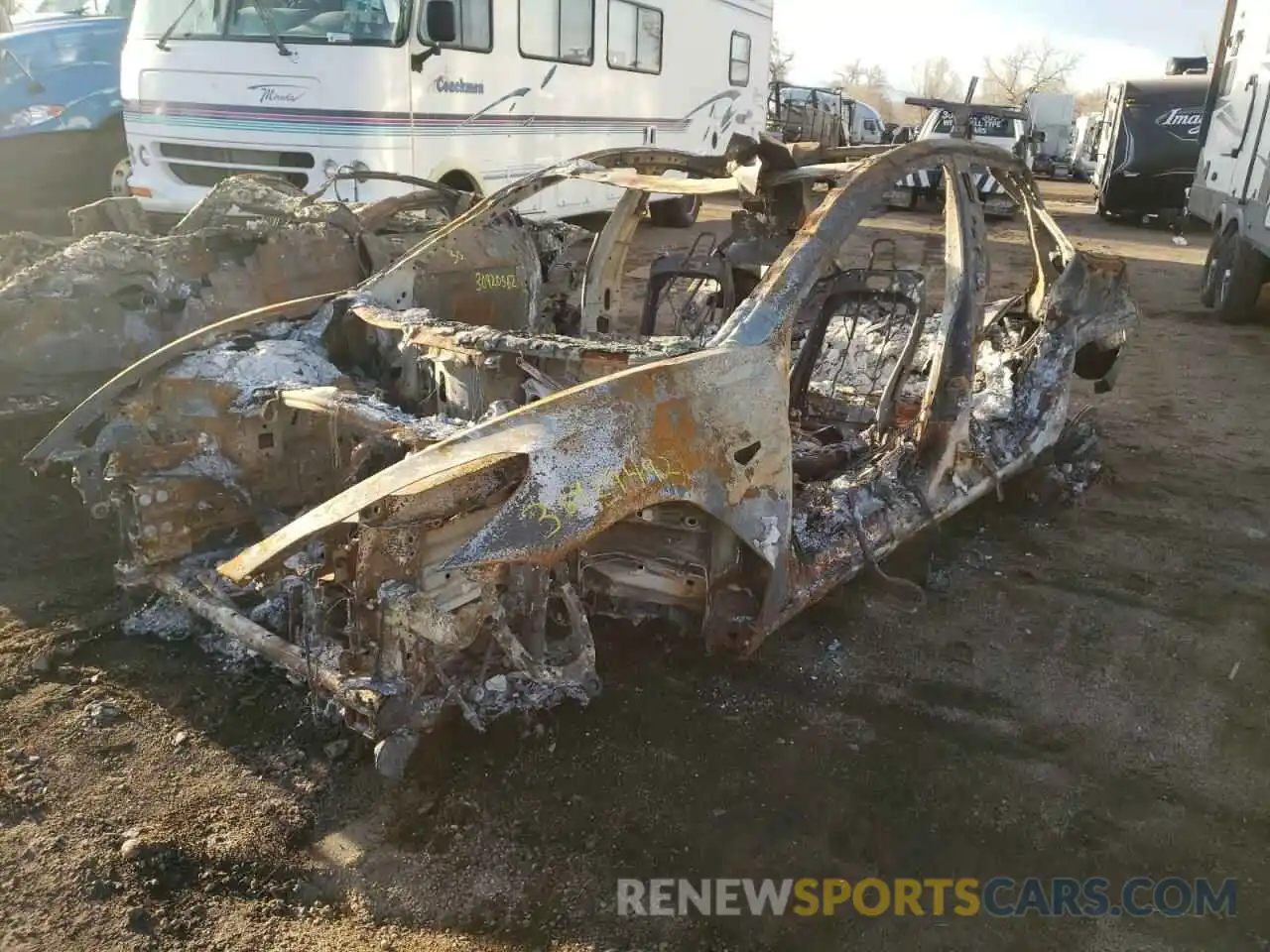 2 Photograph of a damaged car 5YJ3E1EAXLF709336 TESLA MODEL 3 2020