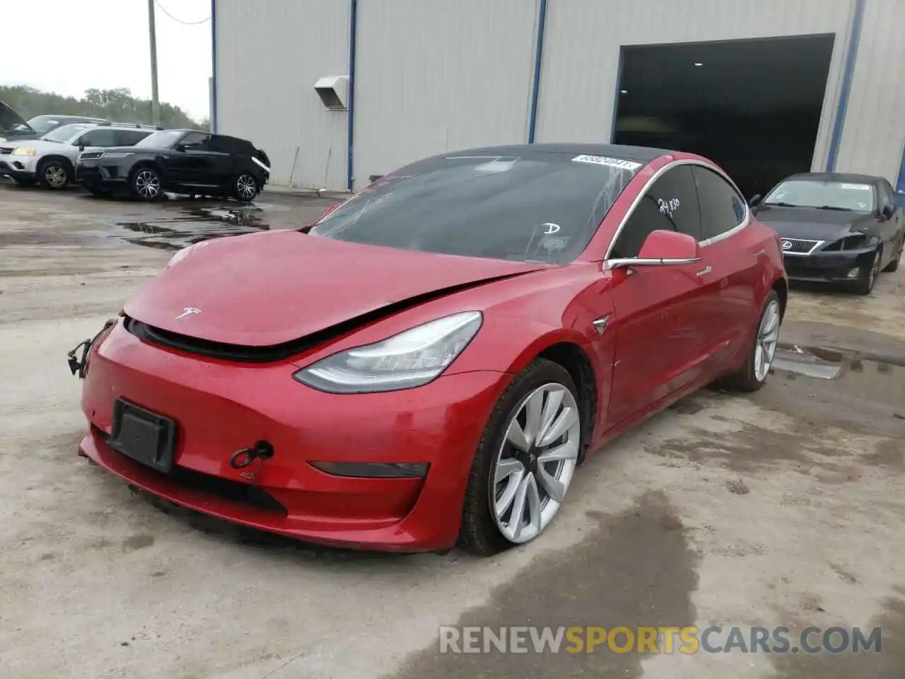 2 Photograph of a damaged car 5YJ3E1EAXLF710230 TESLA MODEL 3 2020