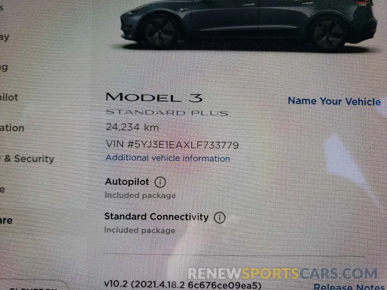 8 Photograph of a damaged car 5YJ3E1EAXLF733779 TESLA MODEL 3 2020