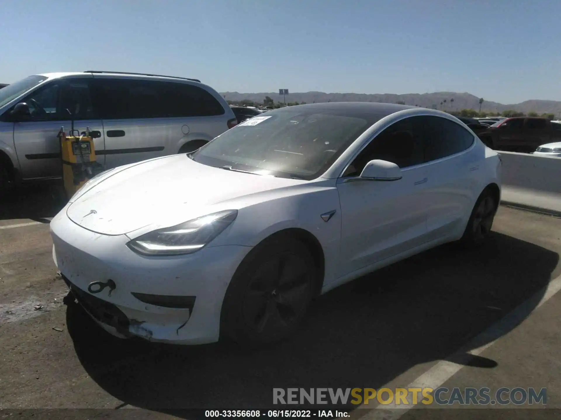 2 Photograph of a damaged car 5YJ3E1EAXLF736942 TESLA MODEL 3 2020