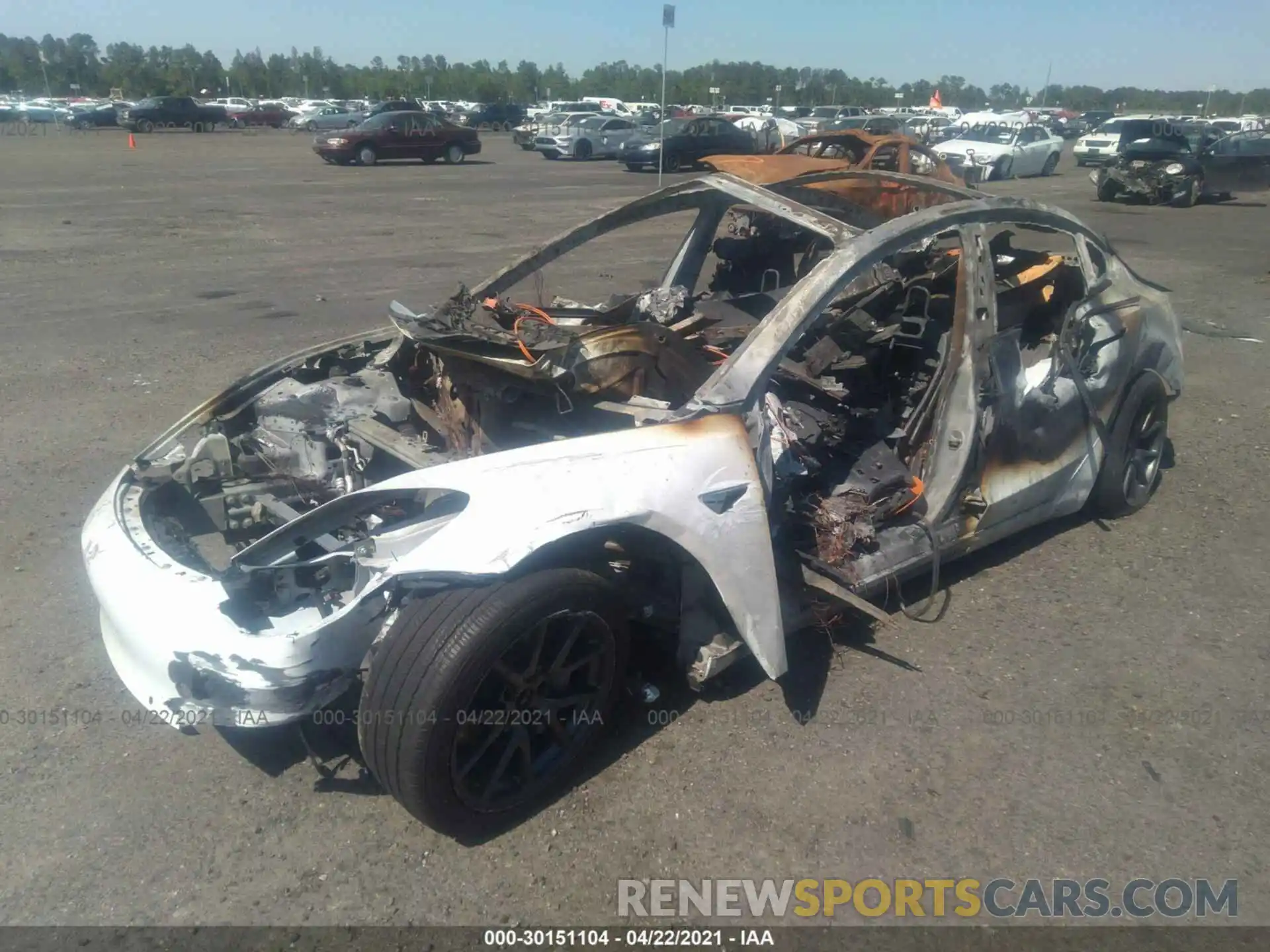 2 Photograph of a damaged car 5YJ3E1EAXLF737038 TESLA MODEL 3 2020