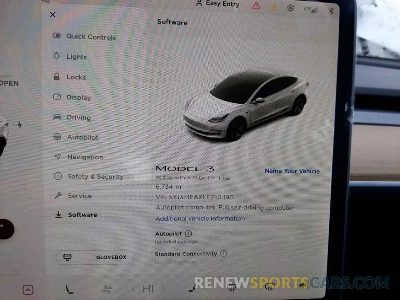 8 Фотография поврежденного автомобиля 5YJ3E1EAXLF740490 TESLA MODEL 3 2020