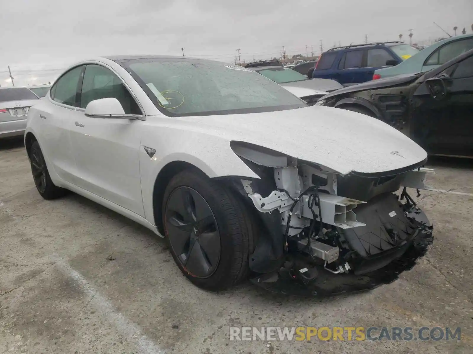 1 Photograph of a damaged car 5YJ3E1EAXLF745205 TESLA MODEL 3 2020