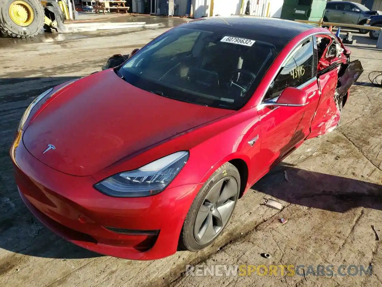 2 Photograph of a damaged car 5YJ3E1EAXLF783534 TESLA MODEL 3 2020