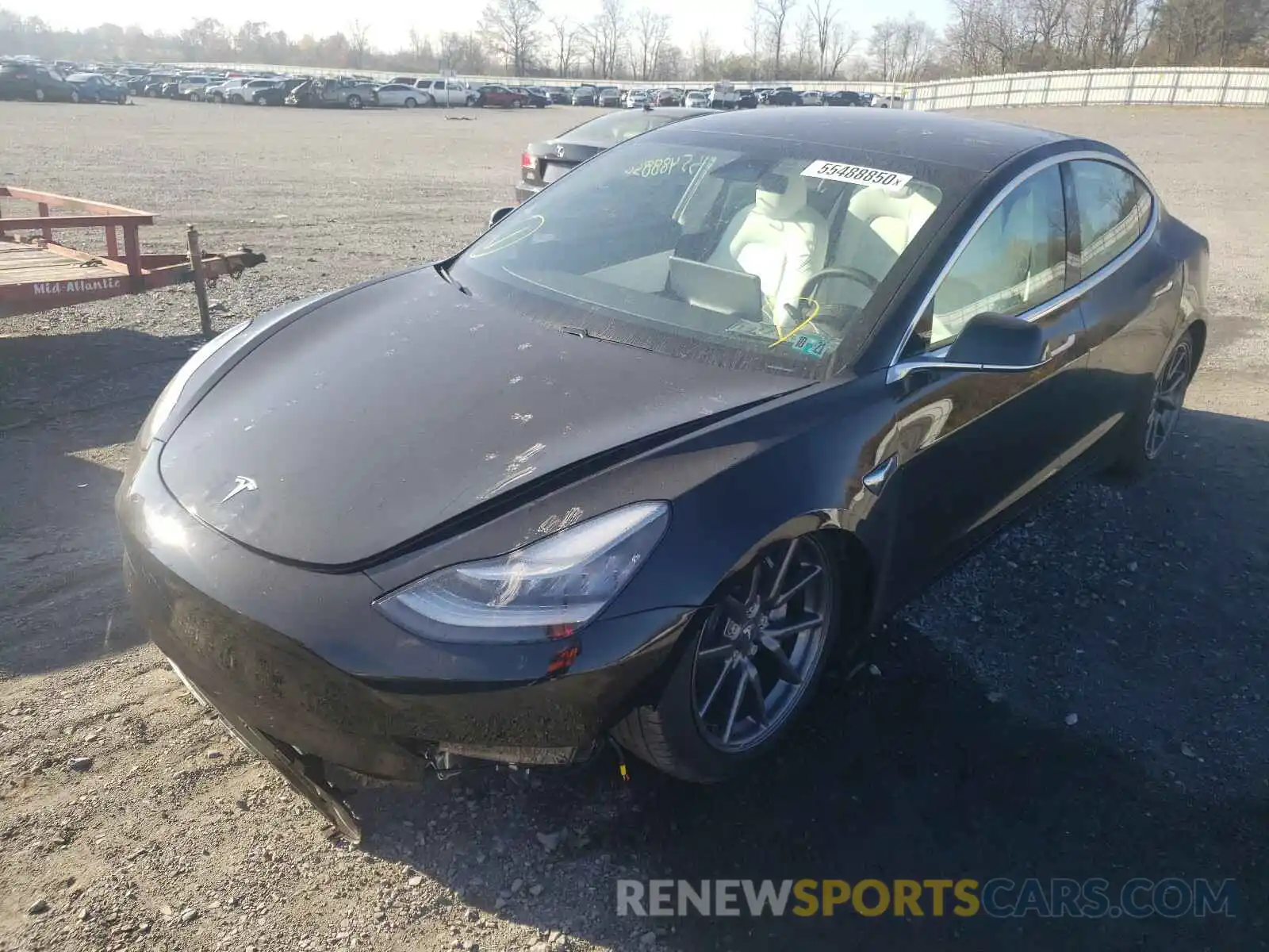 2 Photograph of a damaged car 5YJ3E1EAXLF783906 TESLA MODEL 3 2020