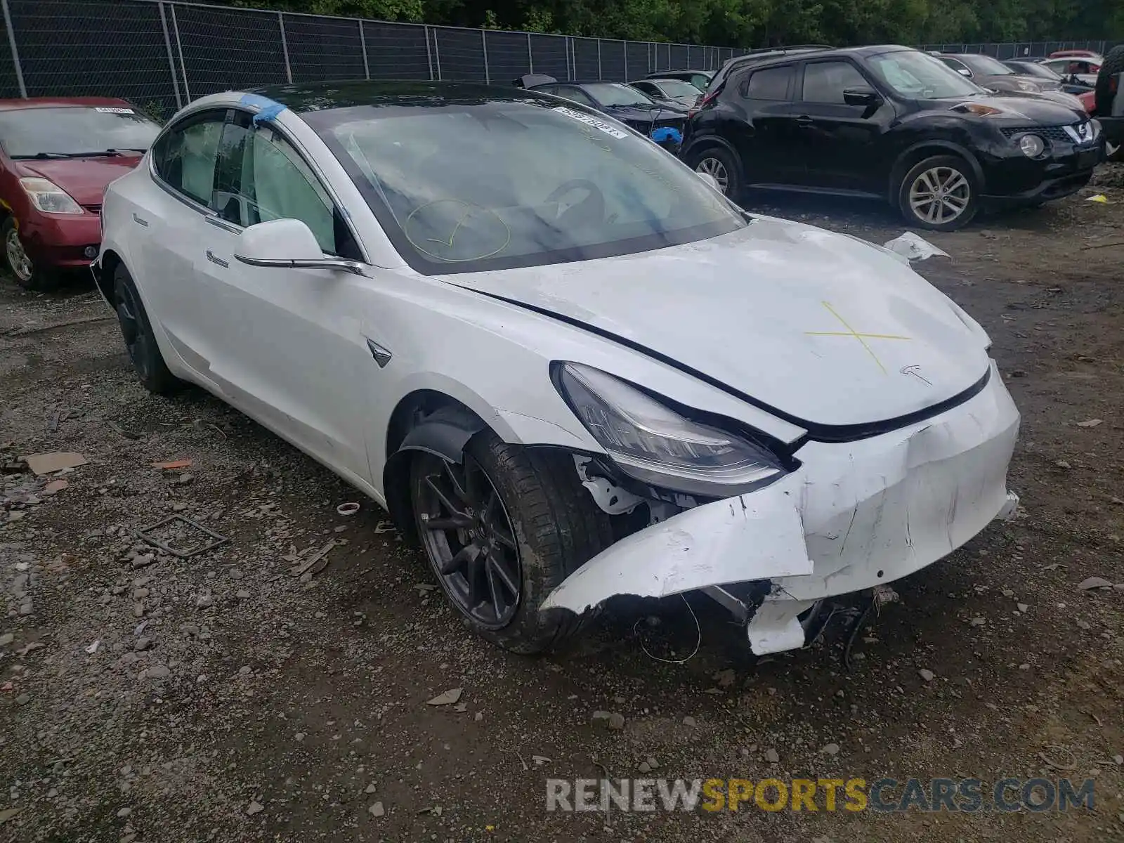 1 Photograph of a damaged car 5YJ3E1EAXLF792539 TESLA MODEL 3 2020