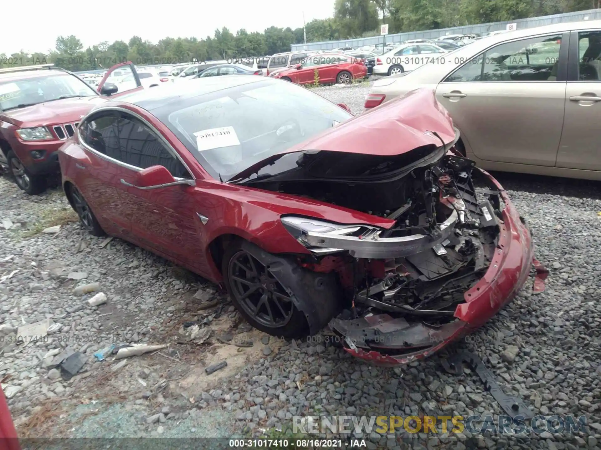 1 Photograph of a damaged car 5YJ3E1EAXLF793173 TESLA MODEL 3 2020