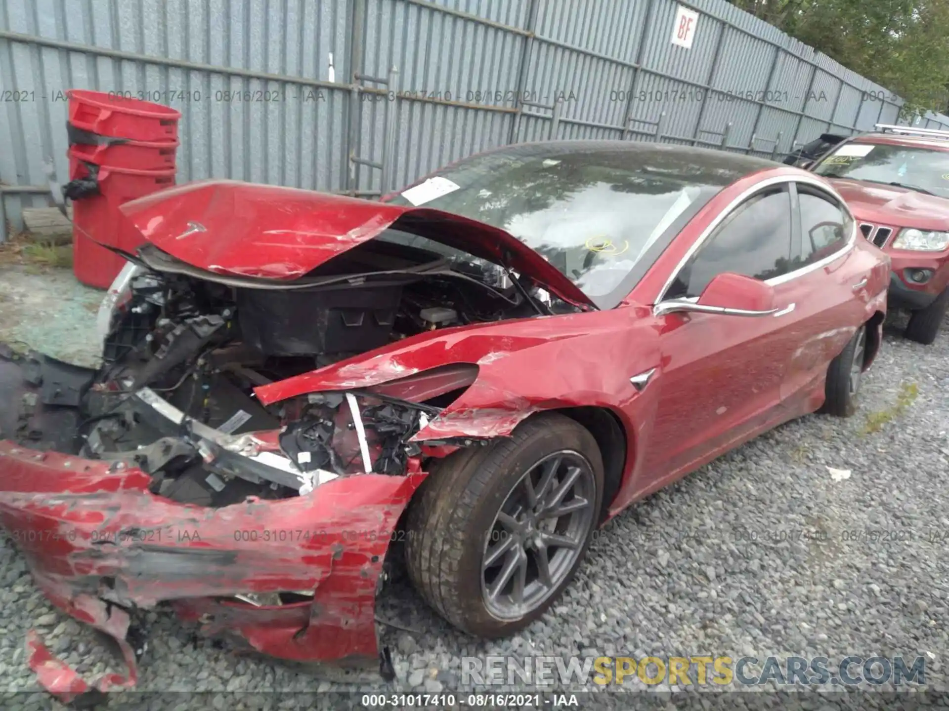 2 Photograph of a damaged car 5YJ3E1EAXLF793173 TESLA MODEL 3 2020