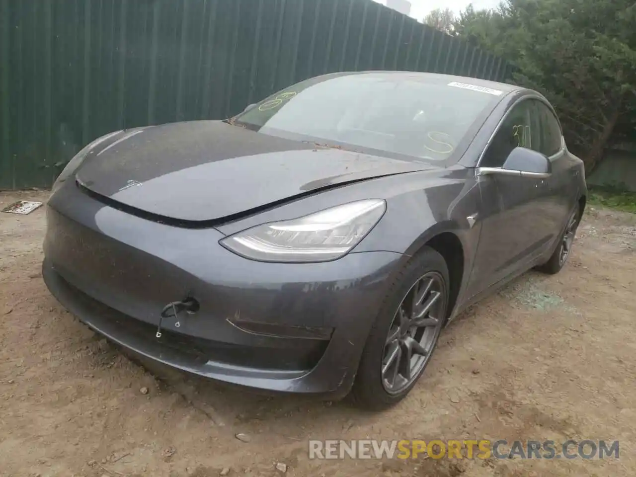 2 Photograph of a damaged car 5YJ3E1EAXLF796848 TESLA MODEL 3 2020