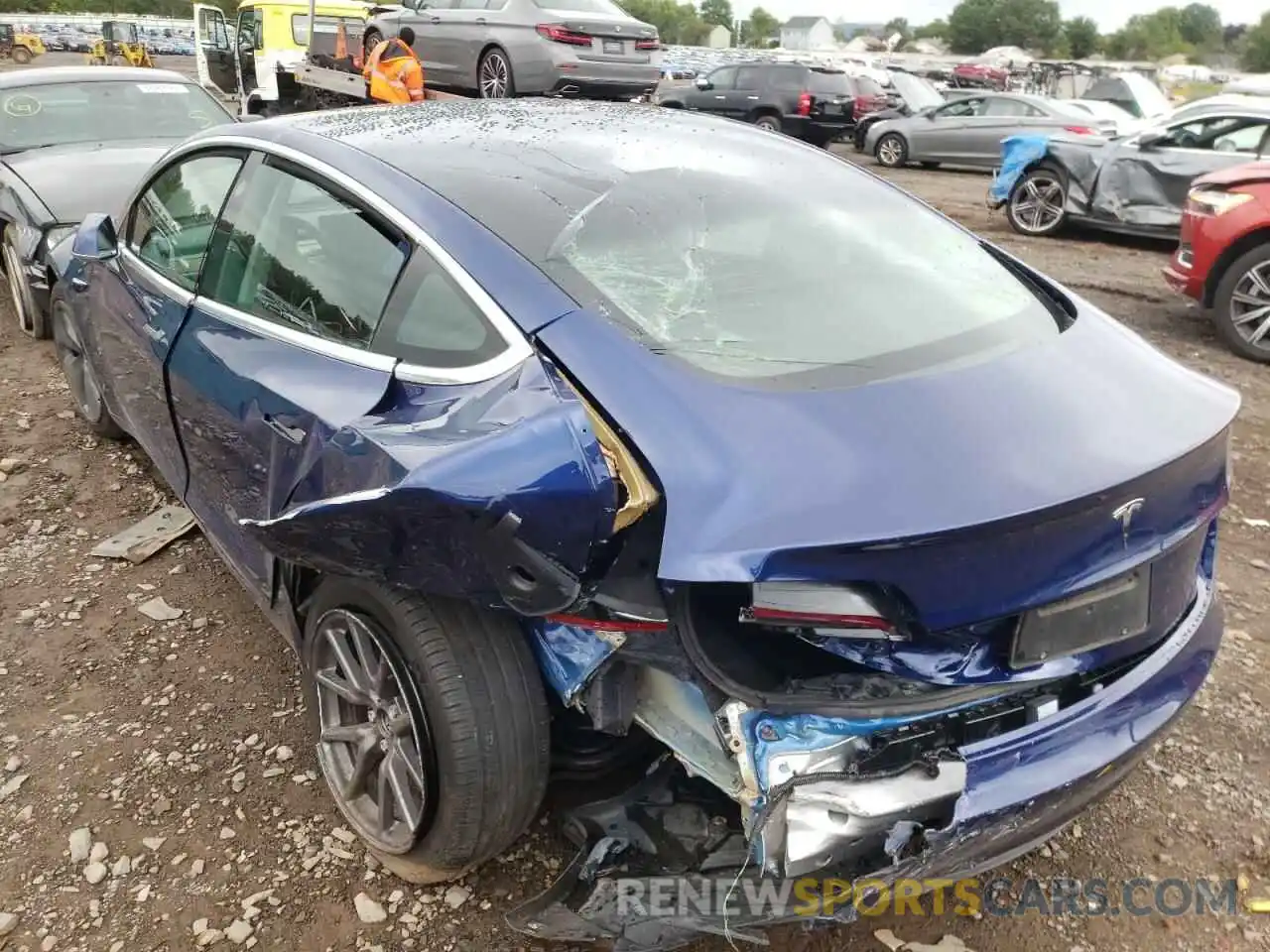 9 Photograph of a damaged car 5YJ3E1EAXLF796882 TESLA MODEL 3 2020