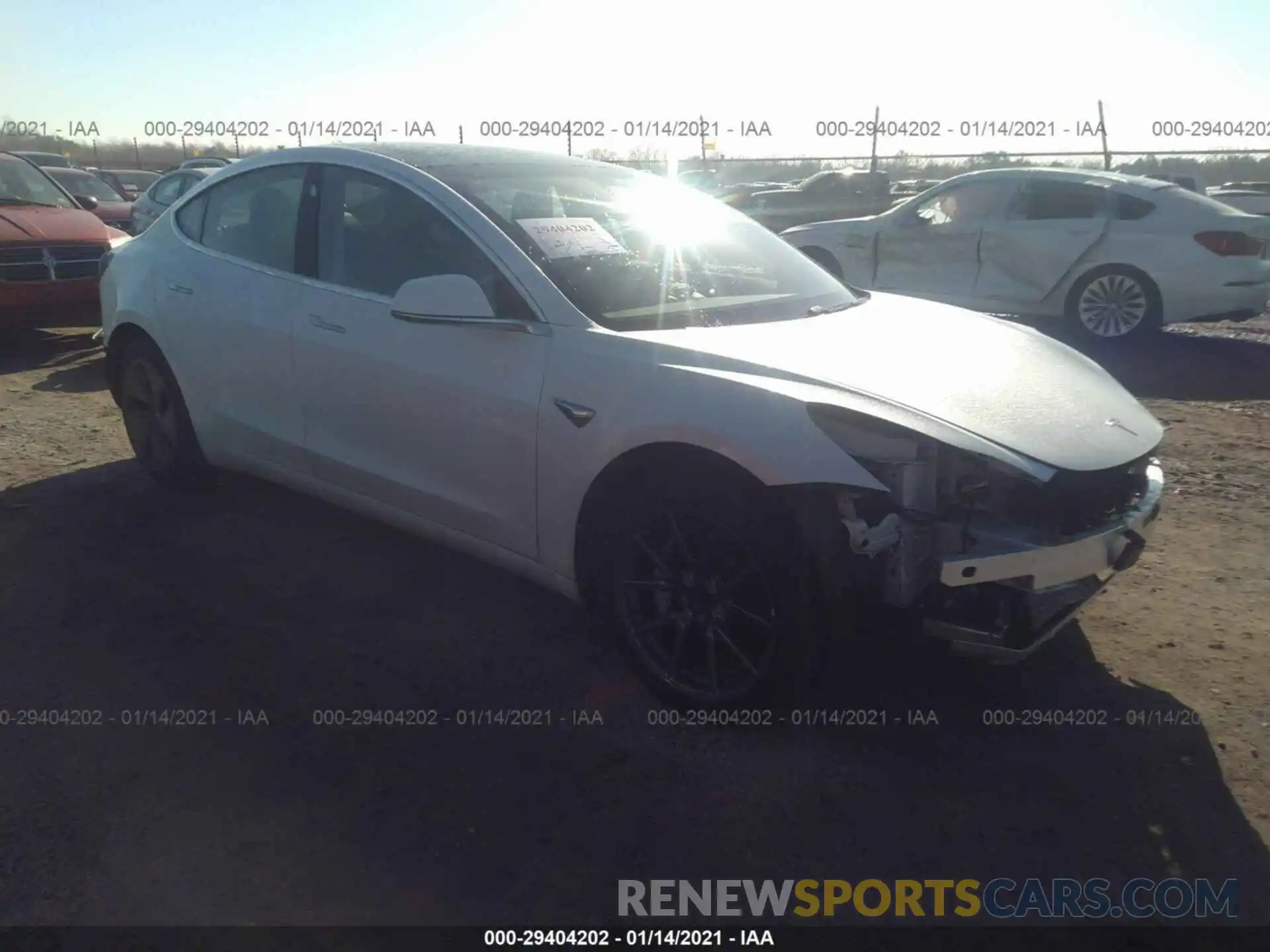 1 Photograph of a damaged car 5YJ3E1EAXLF796994 TESLA MODEL 3 2020