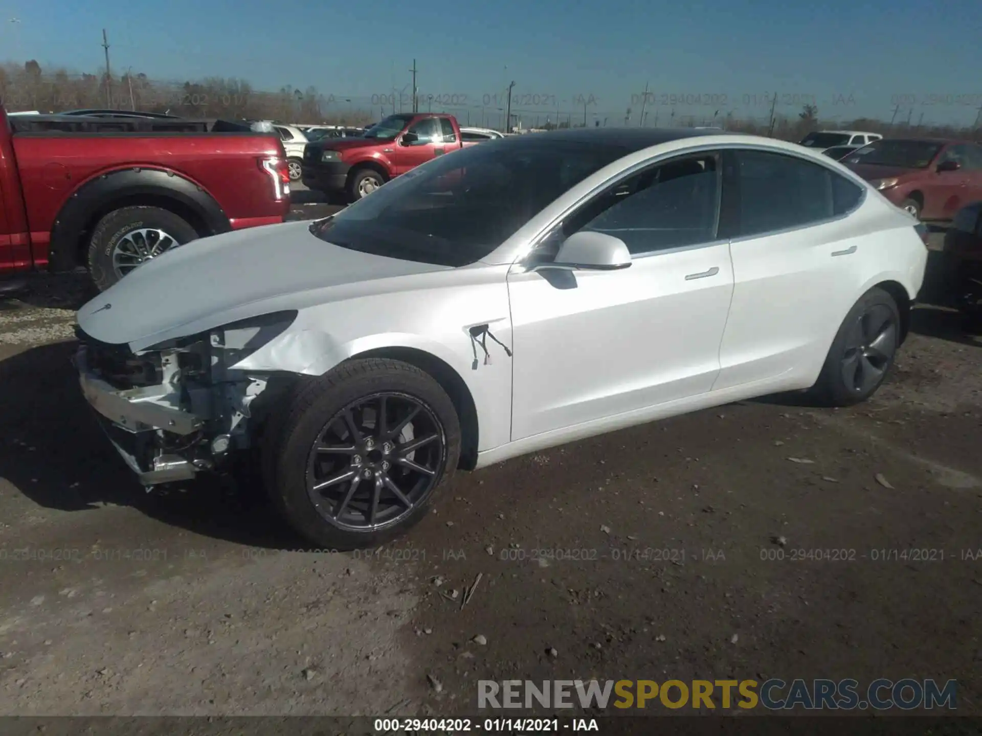 2 Photograph of a damaged car 5YJ3E1EAXLF796994 TESLA MODEL 3 2020