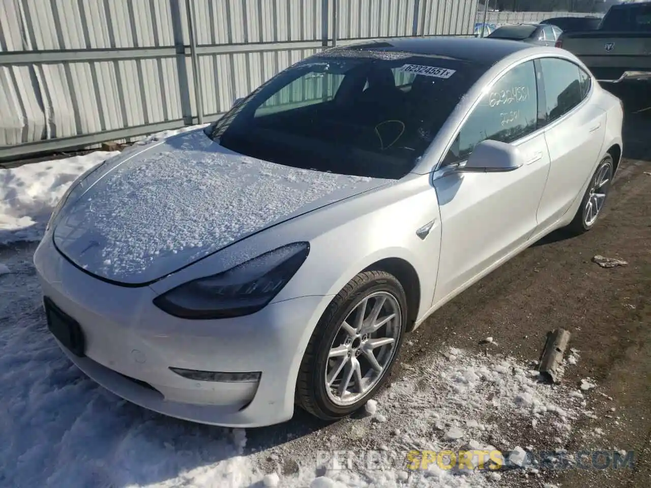 2 Photograph of a damaged car 5YJ3E1EAXLF797028 TESLA MODEL 3 2020