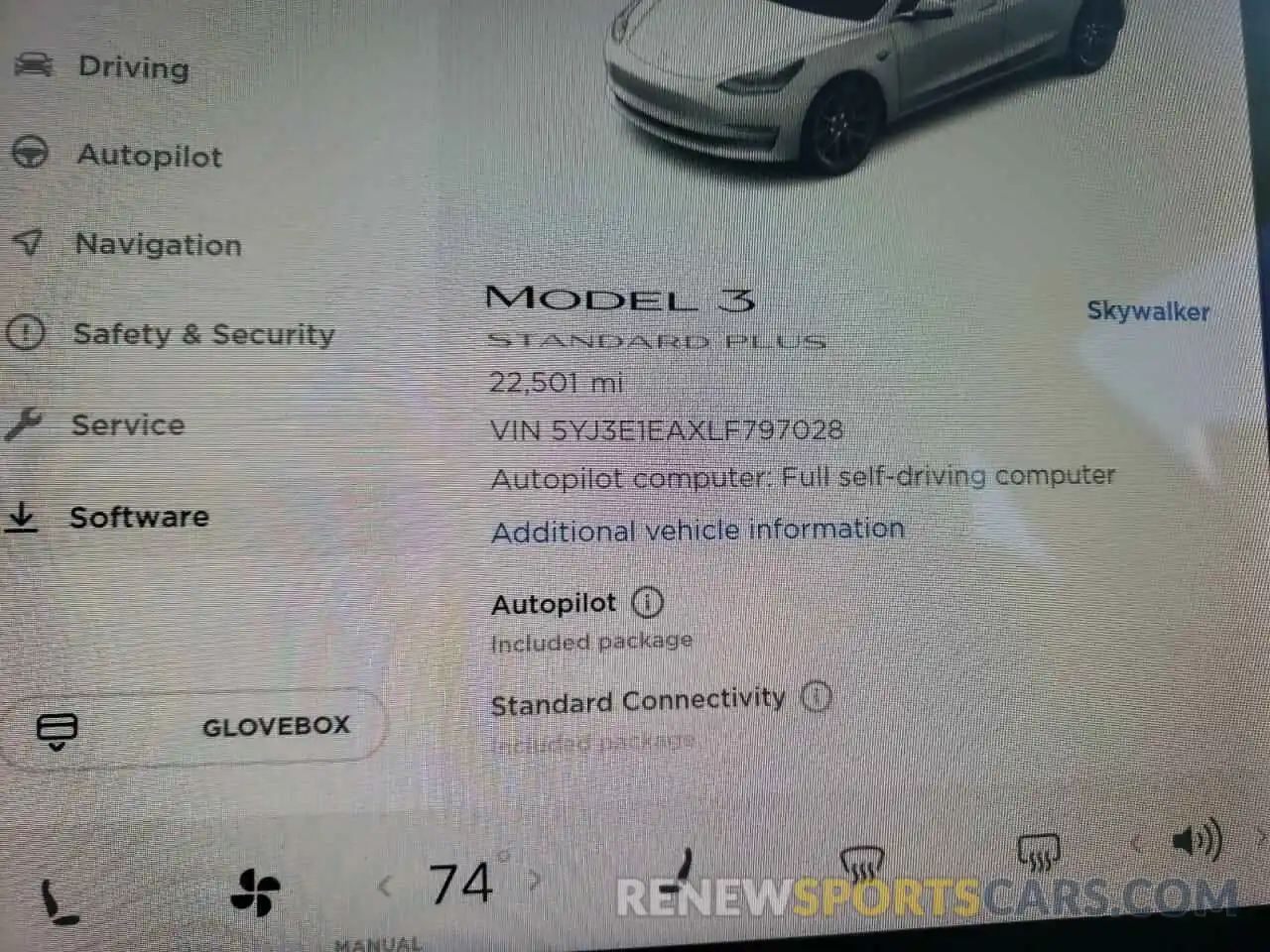 8 Фотография поврежденного автомобиля 5YJ3E1EAXLF797028 TESLA MODEL 3 2020