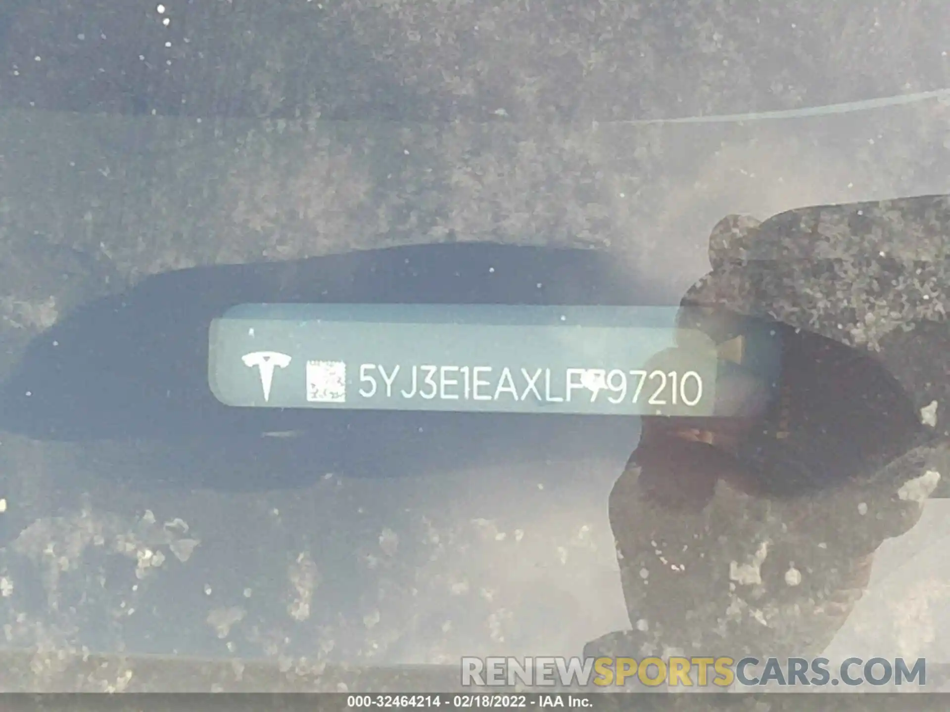 9 Photograph of a damaged car 5YJ3E1EAXLF797210 TESLA MODEL 3 2020