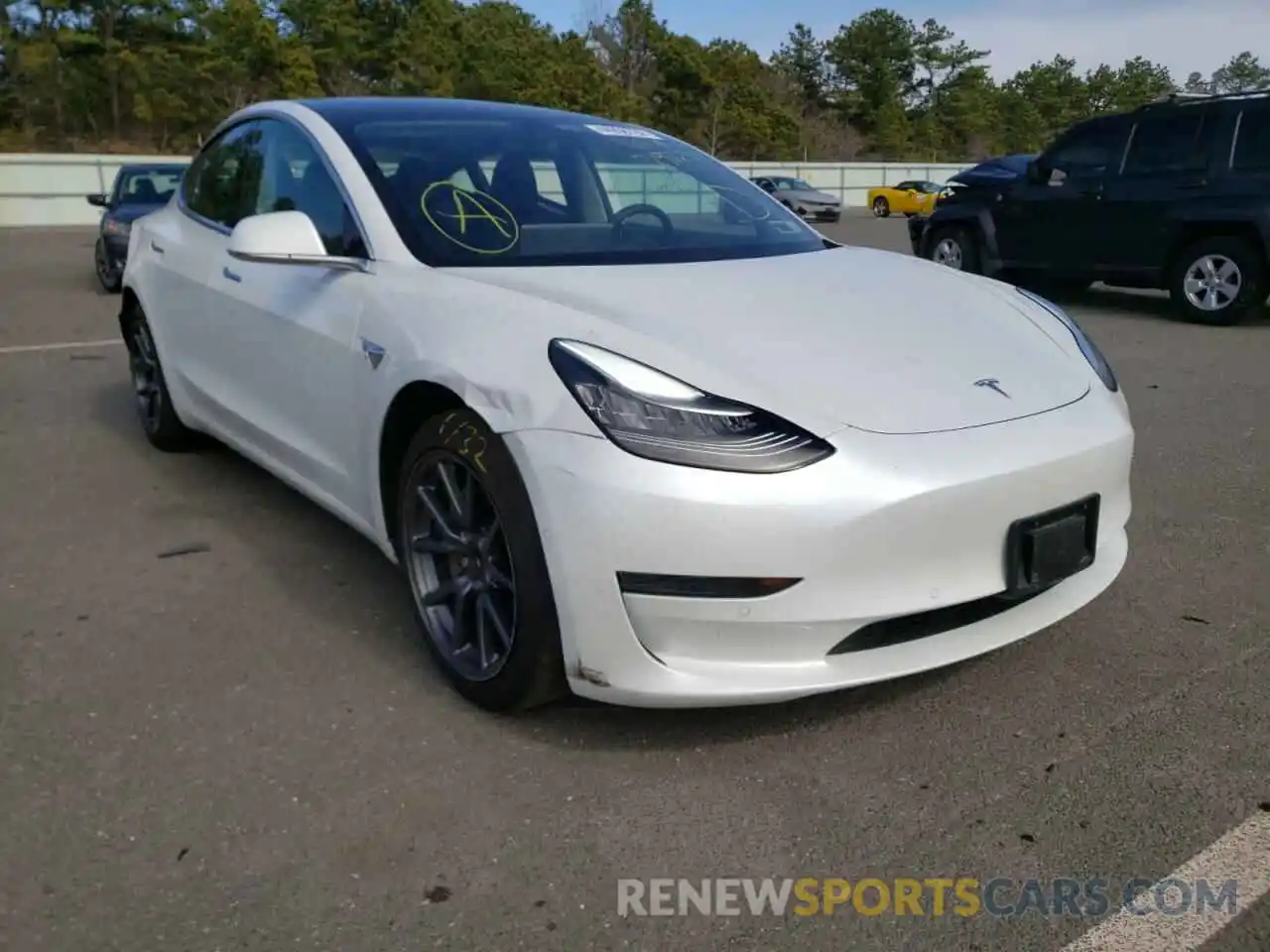 1 Photograph of a damaged car 5YJ3E1EAXLF797272 TESLA MODEL 3 2020