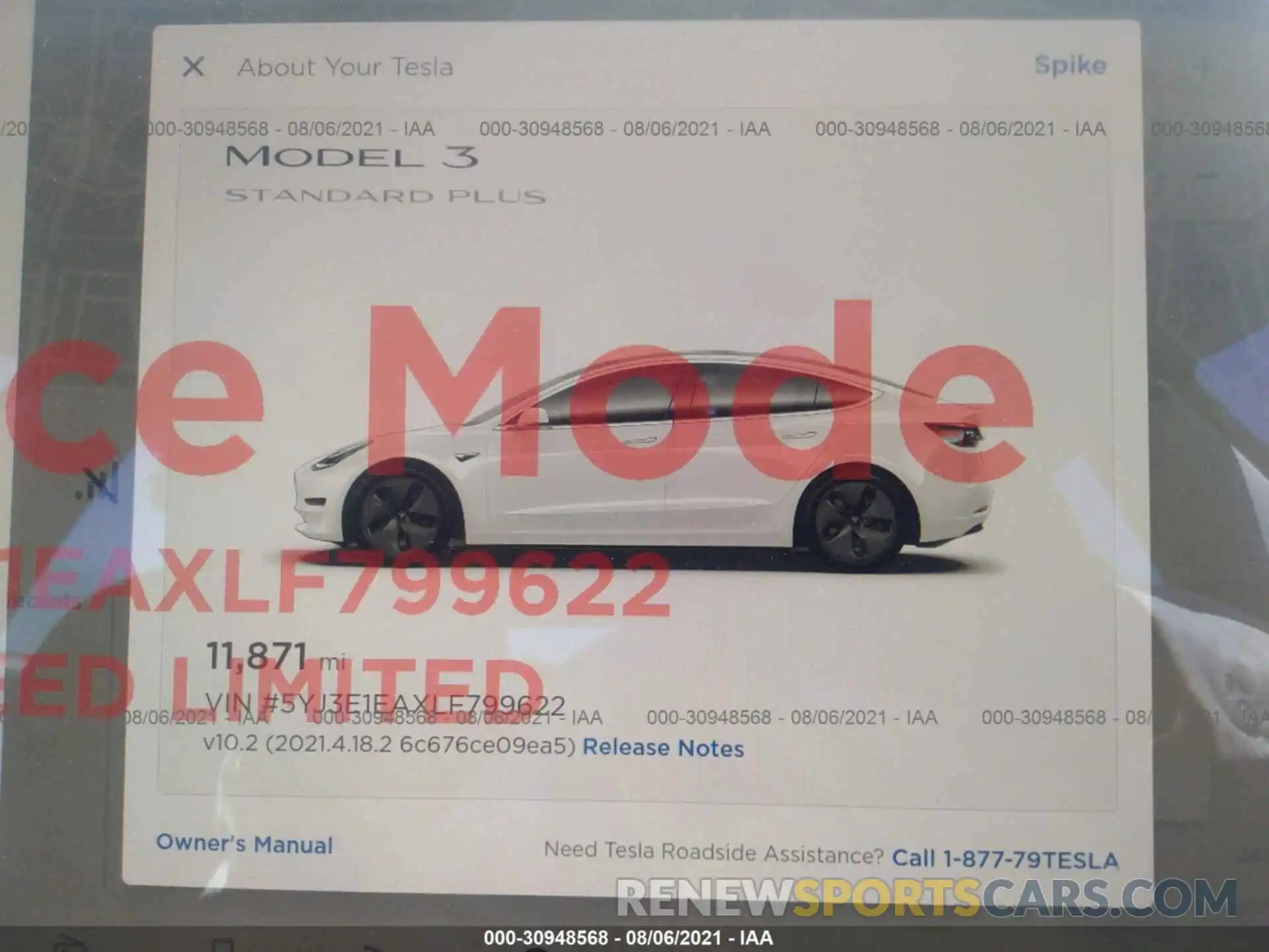 7 Photograph of a damaged car 5YJ3E1EAXLF799622 TESLA MODEL 3 2020