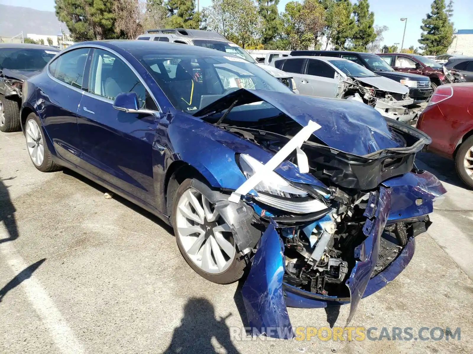 1 Photograph of a damaged car 5YJ3E1EAXLF802339 TESLA MODEL 3 2020