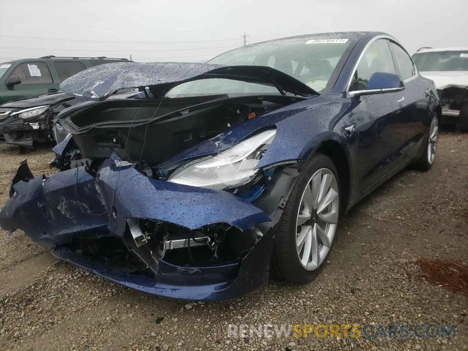 2 Photograph of a damaged car 5YJ3E1EAXLF802339 TESLA MODEL 3 2020