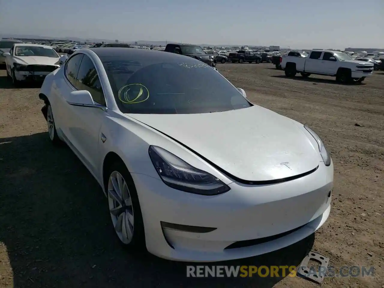 1 Photograph of a damaged car 5YJ3E1EAXLF806620 TESLA MODEL 3 2020