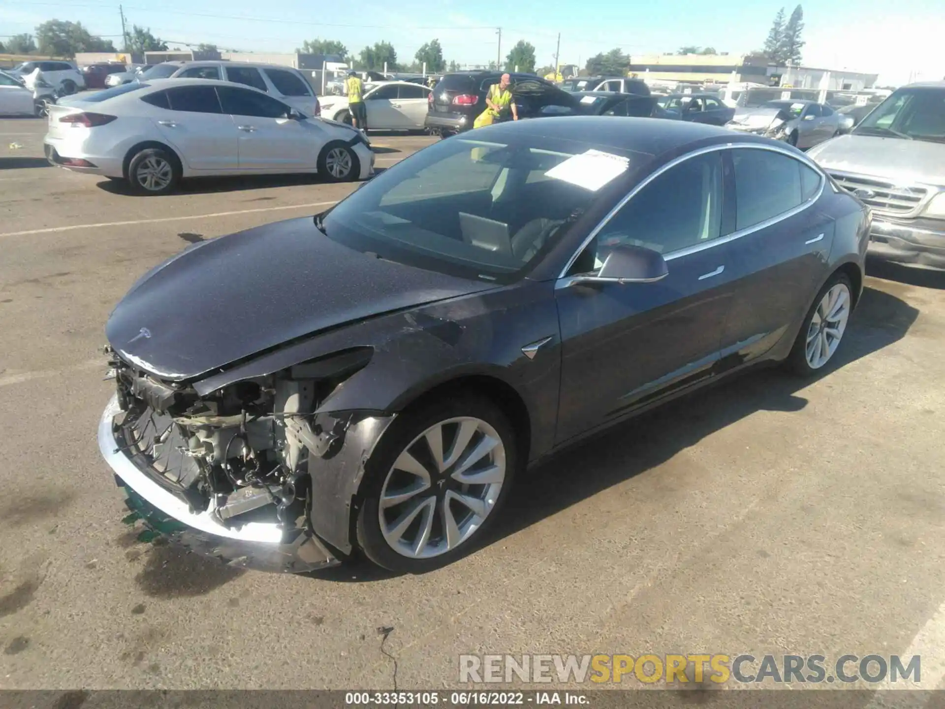 2 Photograph of a damaged car 5YJ3E1EAXLF807900 TESLA MODEL 3 2020