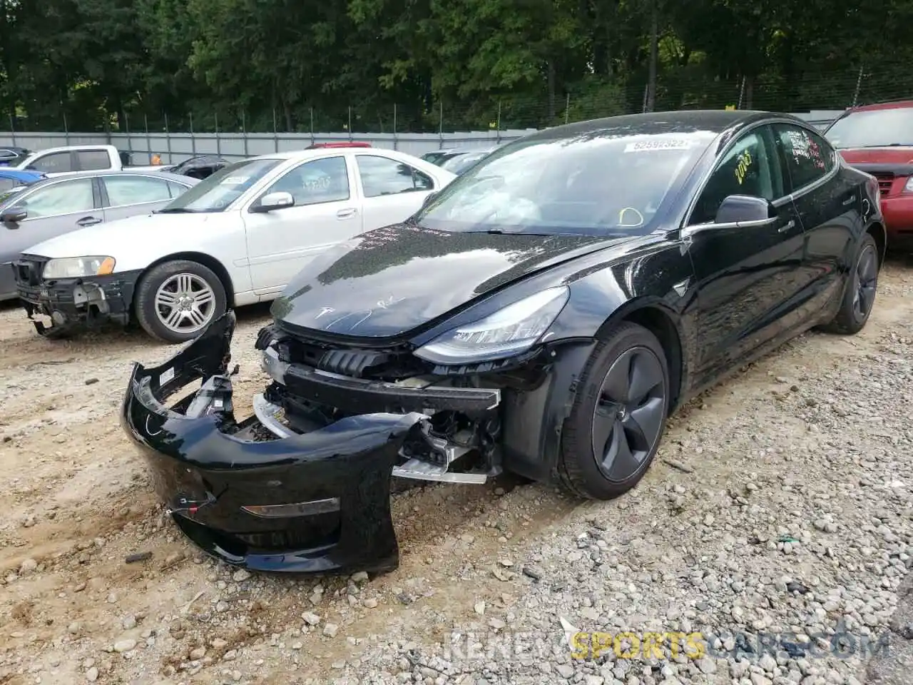 2 Фотография поврежденного автомобиля 5YJ3E1EB0LF599728 TESLA MODEL 3 2020