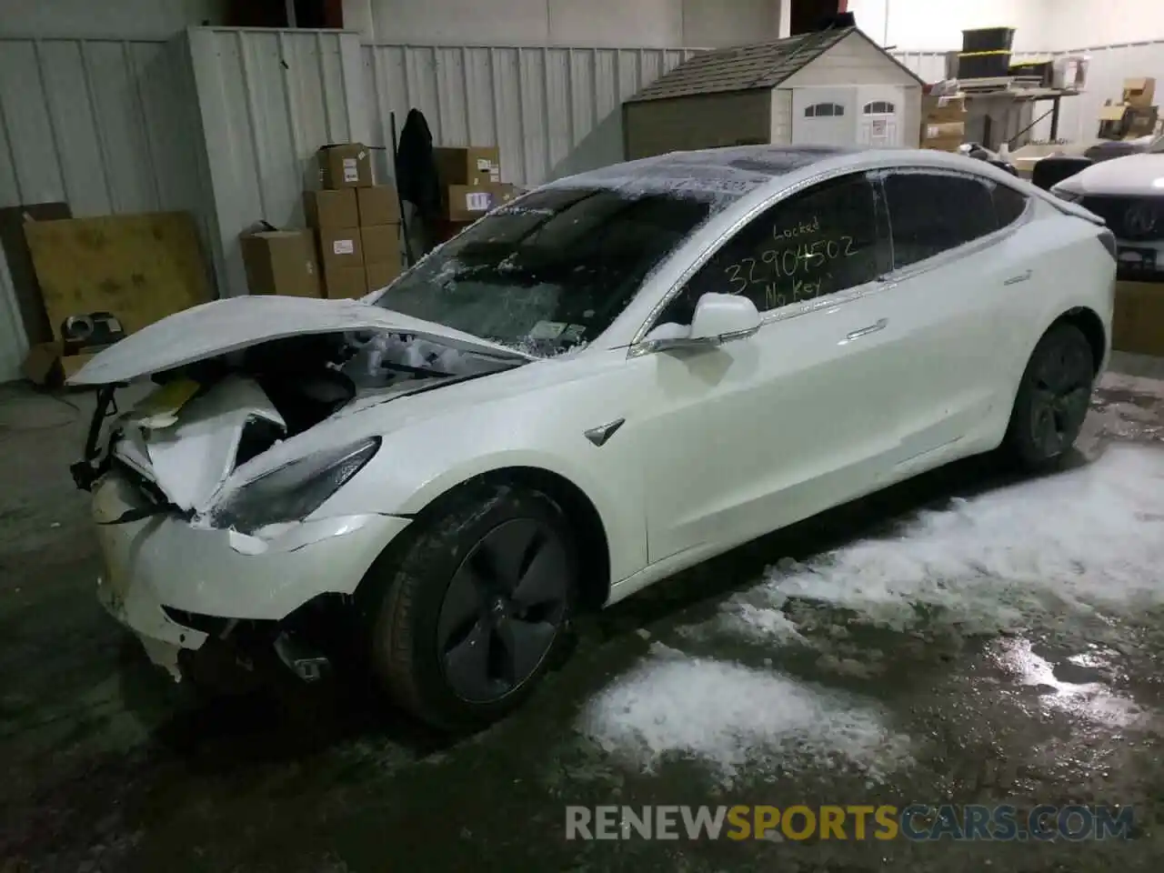 2 Photograph of a damaged car 5YJ3E1EB0LF607018 TESLA MODEL 3 2020