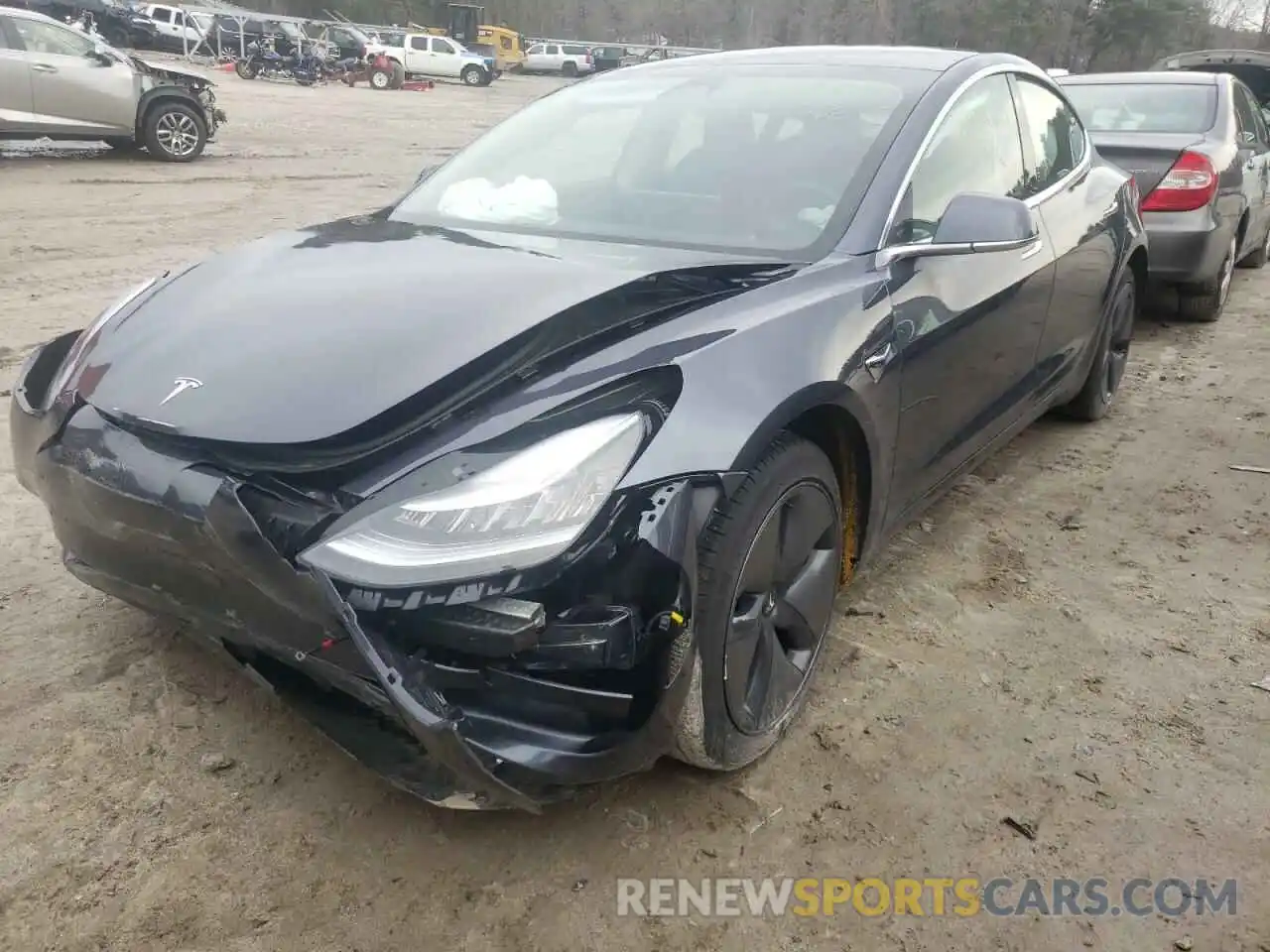 2 Photograph of a damaged car 5YJ3E1EB0LF616124 TESLA MODEL 3 2020