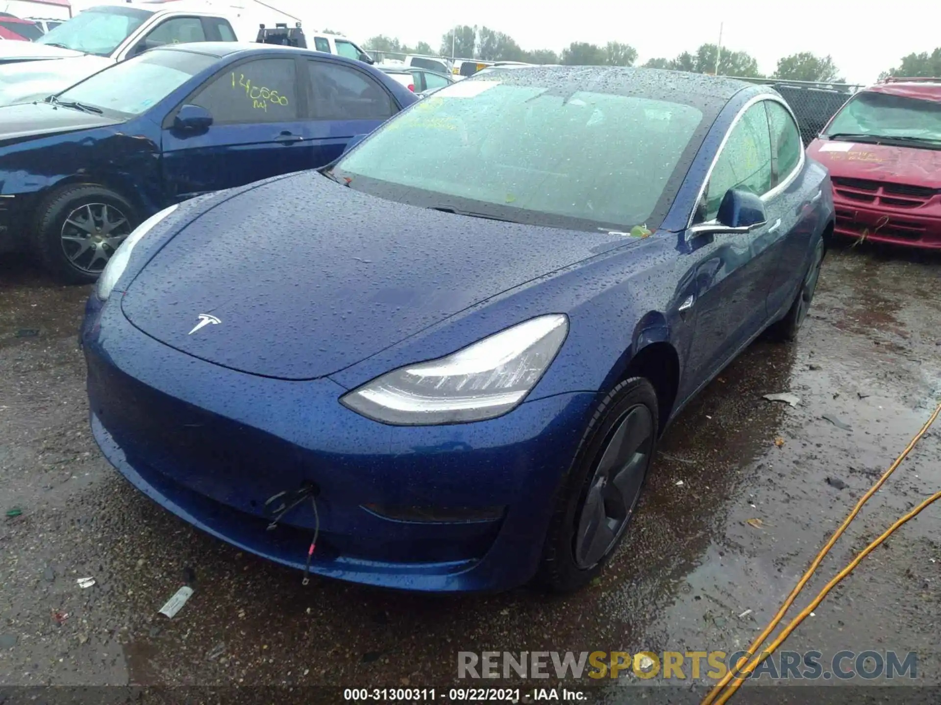 2 Photograph of a damaged car 5YJ3E1EB0LF617256 TESLA MODEL 3 2020