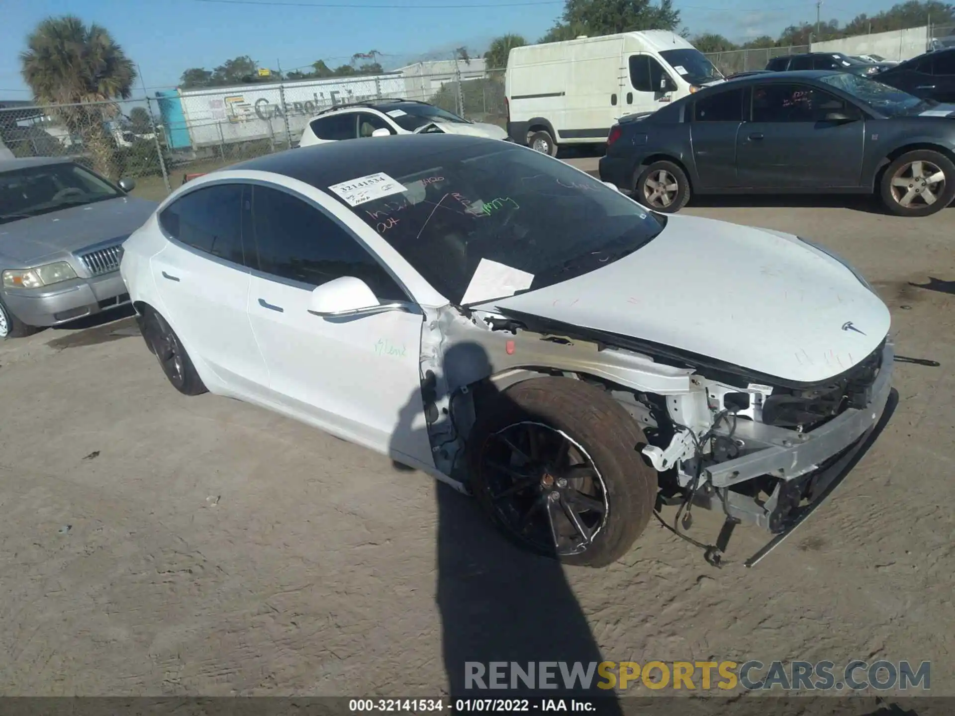 1 Photograph of a damaged car 5YJ3E1EB0LF617998 TESLA MODEL 3 2020