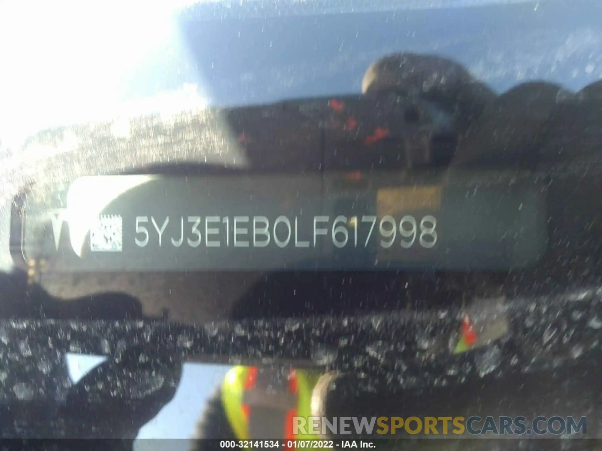 9 Photograph of a damaged car 5YJ3E1EB0LF617998 TESLA MODEL 3 2020