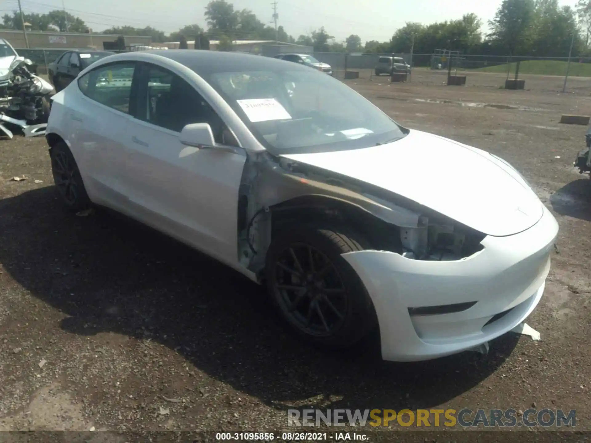 1 Photograph of a damaged car 5YJ3E1EB0LF618035 TESLA MODEL 3 2020