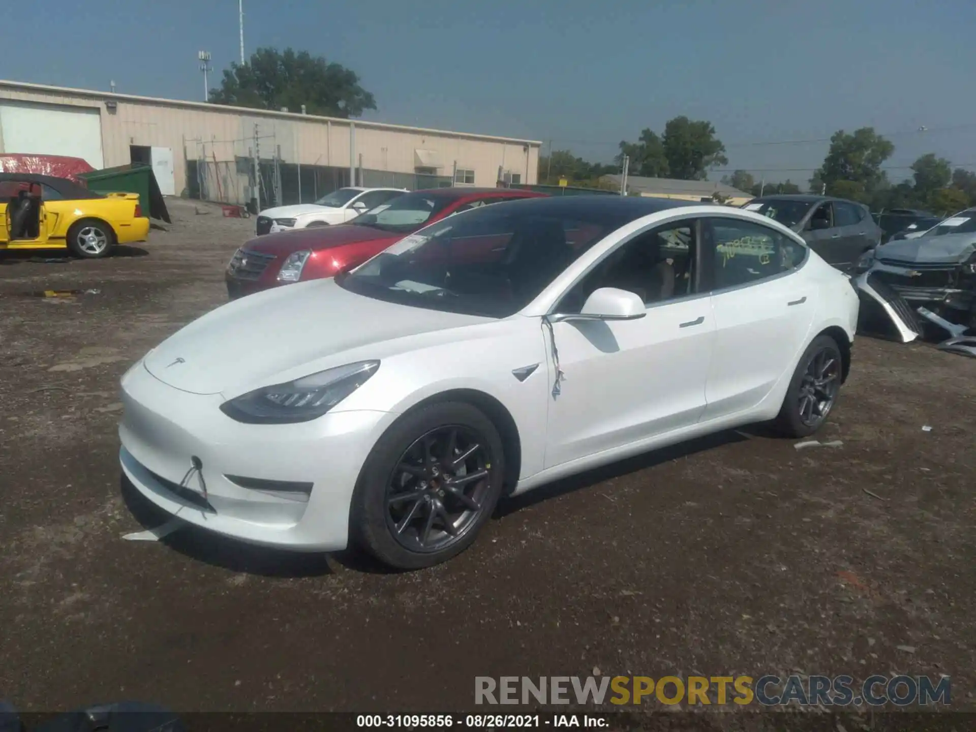 2 Photograph of a damaged car 5YJ3E1EB0LF618035 TESLA MODEL 3 2020