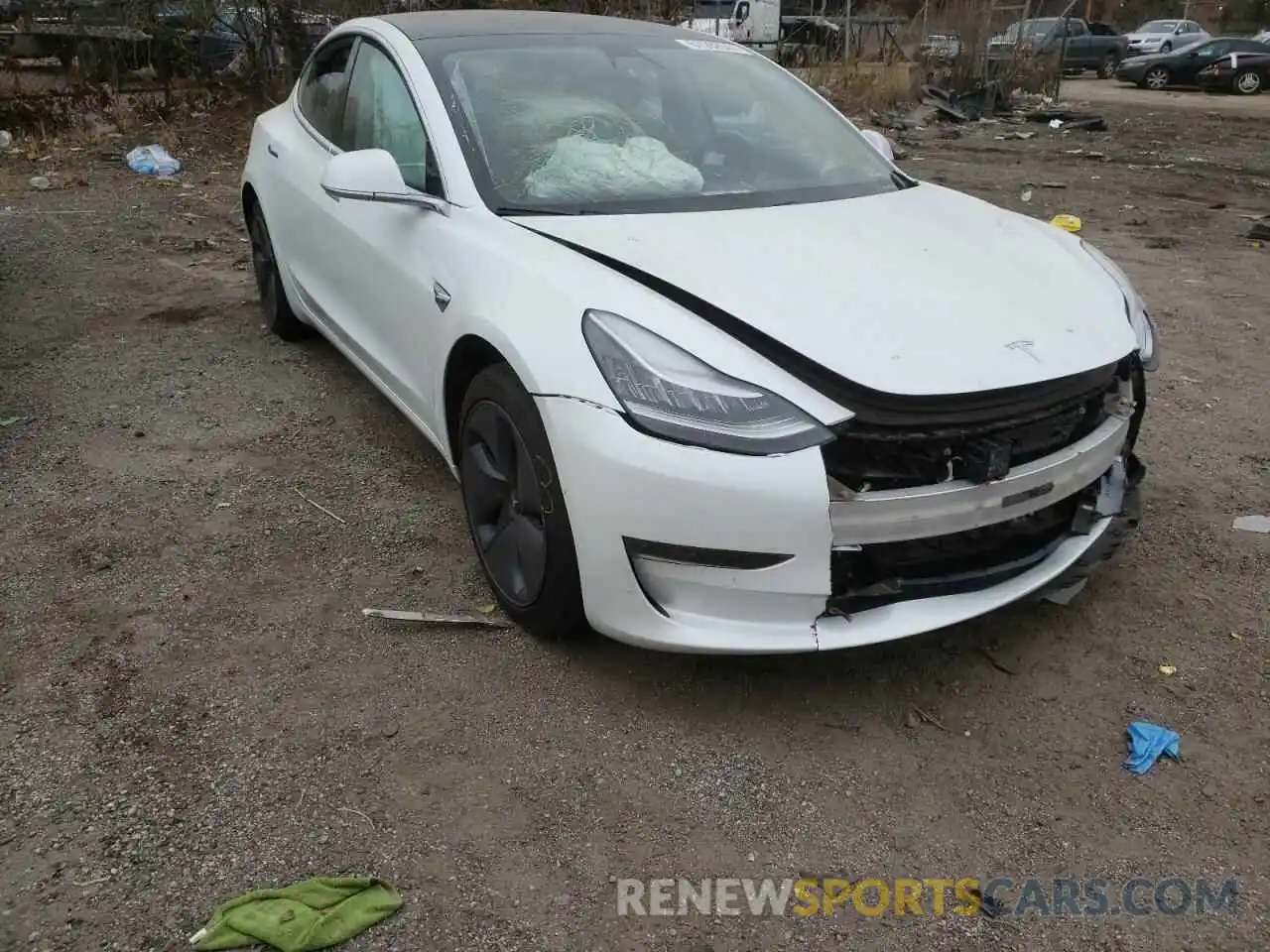 1 Photograph of a damaged car 5YJ3E1EB0LF618505 TESLA MODEL 3 2020