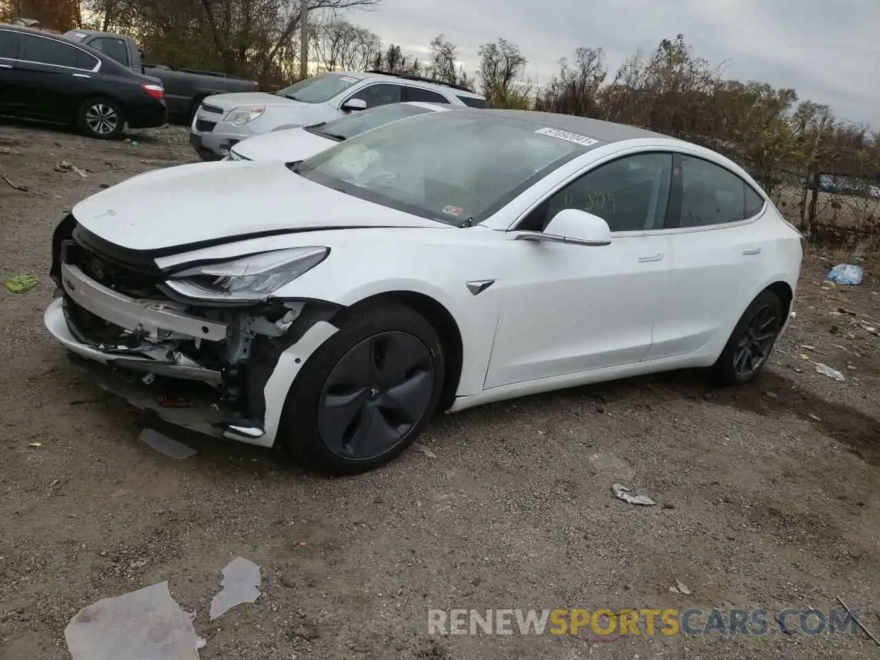 2 Photograph of a damaged car 5YJ3E1EB0LF618505 TESLA MODEL 3 2020