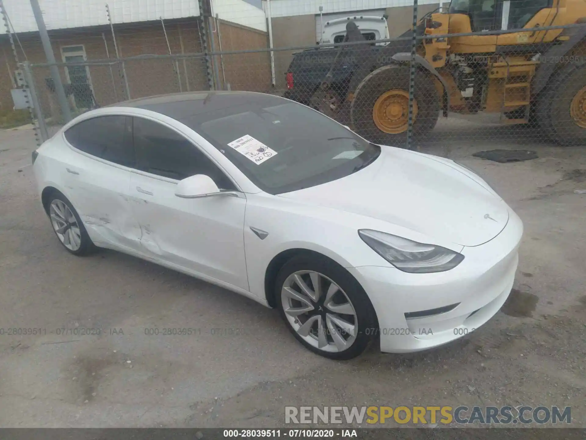 1 Photograph of a damaged car 5YJ3E1EB0LF621176 TESLA MODEL 3 2020