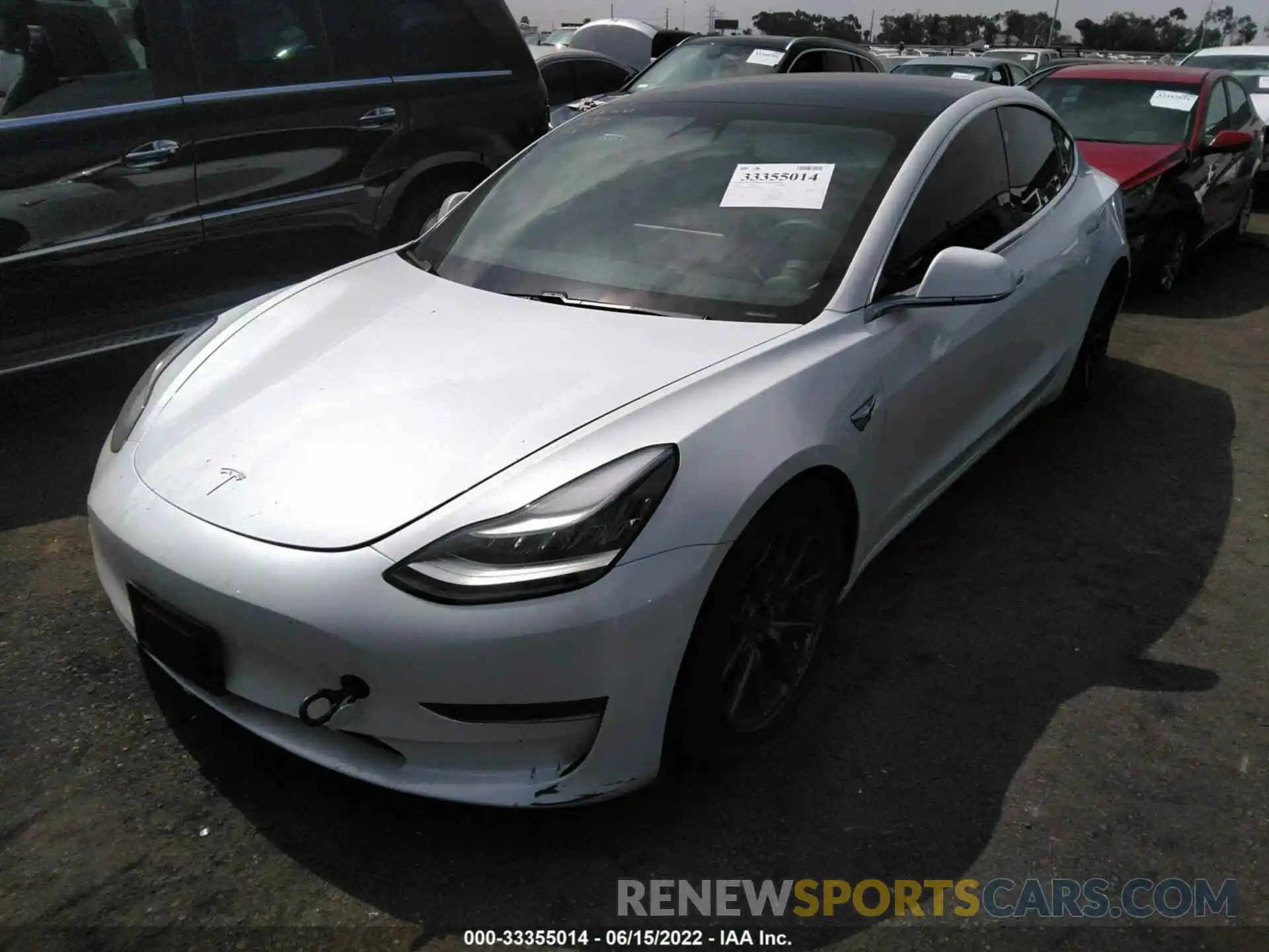 2 Photograph of a damaged car 5YJ3E1EB0LF636910 TESLA MODEL 3 2020