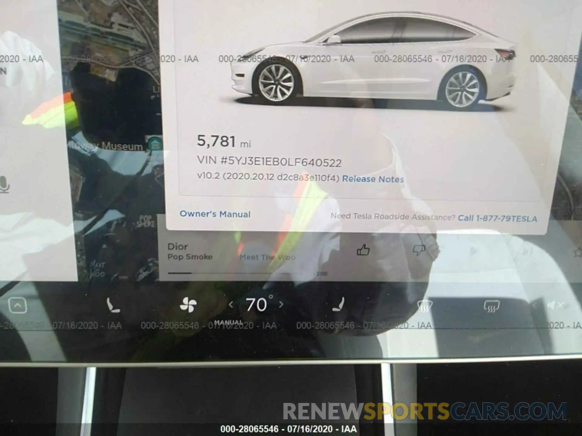 7 Photograph of a damaged car 5YJ3E1EB0LF640522 TESLA MODEL 3 2020