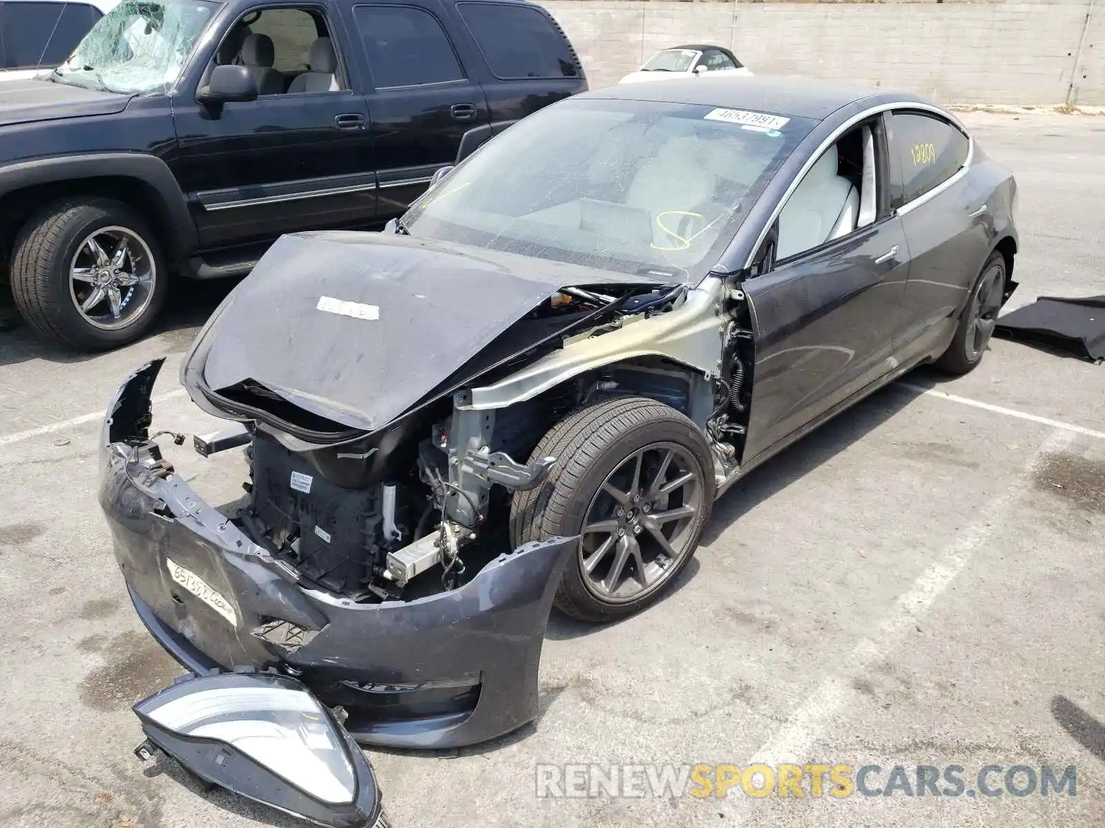 2 Photograph of a damaged car 5YJ3E1EB0LF651388 TESLA MODEL 3 2020