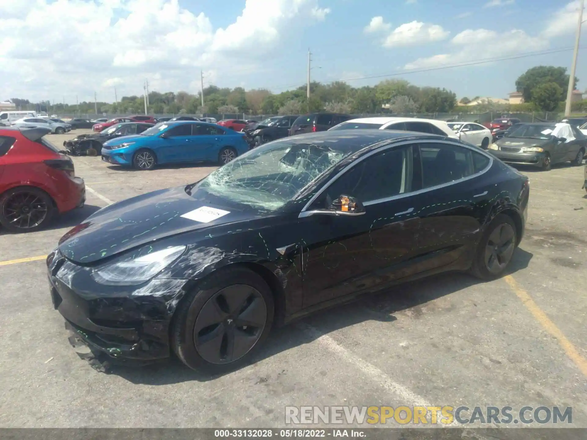 2 Photograph of a damaged car 5YJ3E1EB0LF662794 TESLA MODEL 3 2020