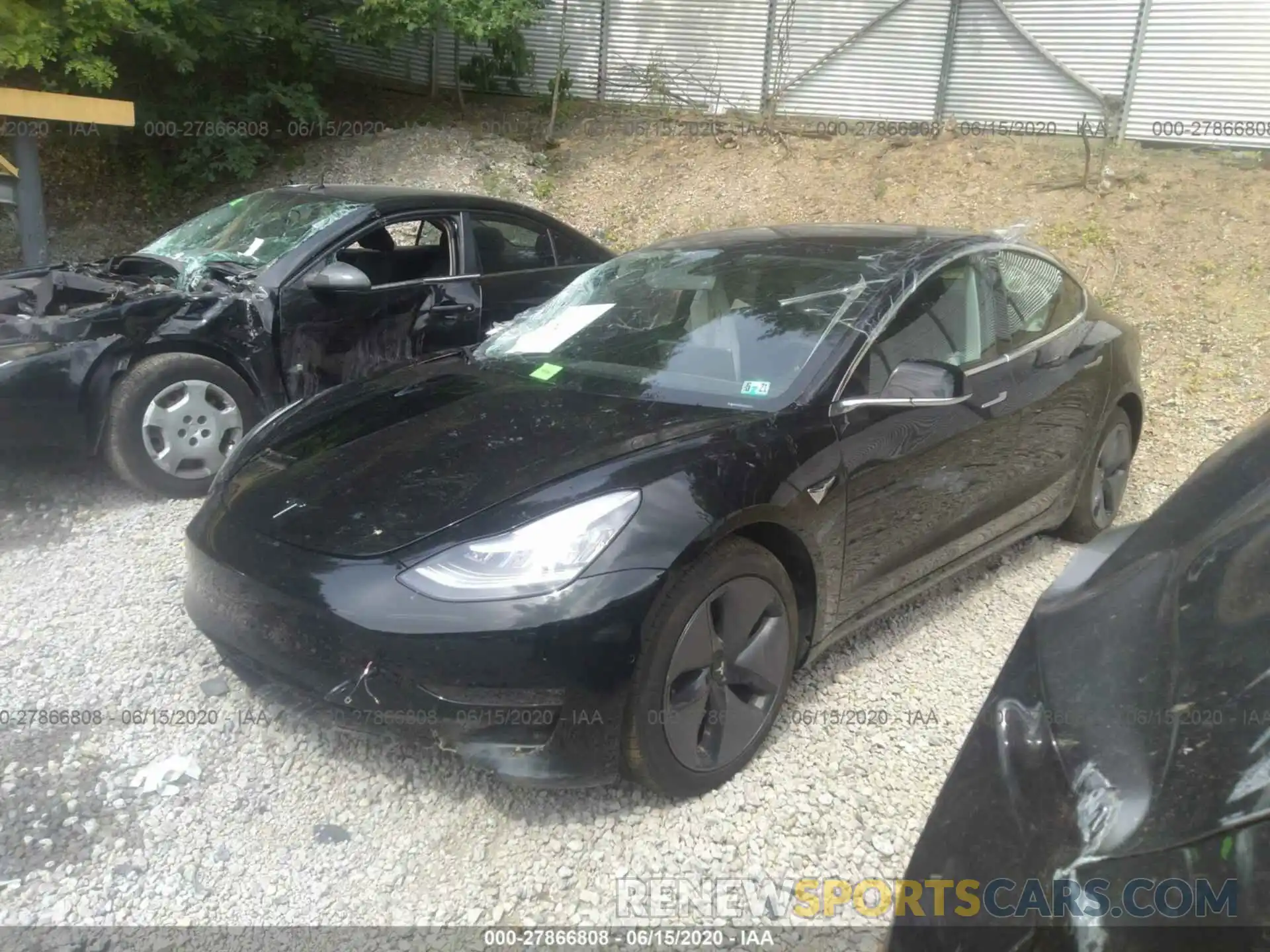 2 Photograph of a damaged car 5YJ3E1EB0LF663105 TESLA MODEL 3 2020