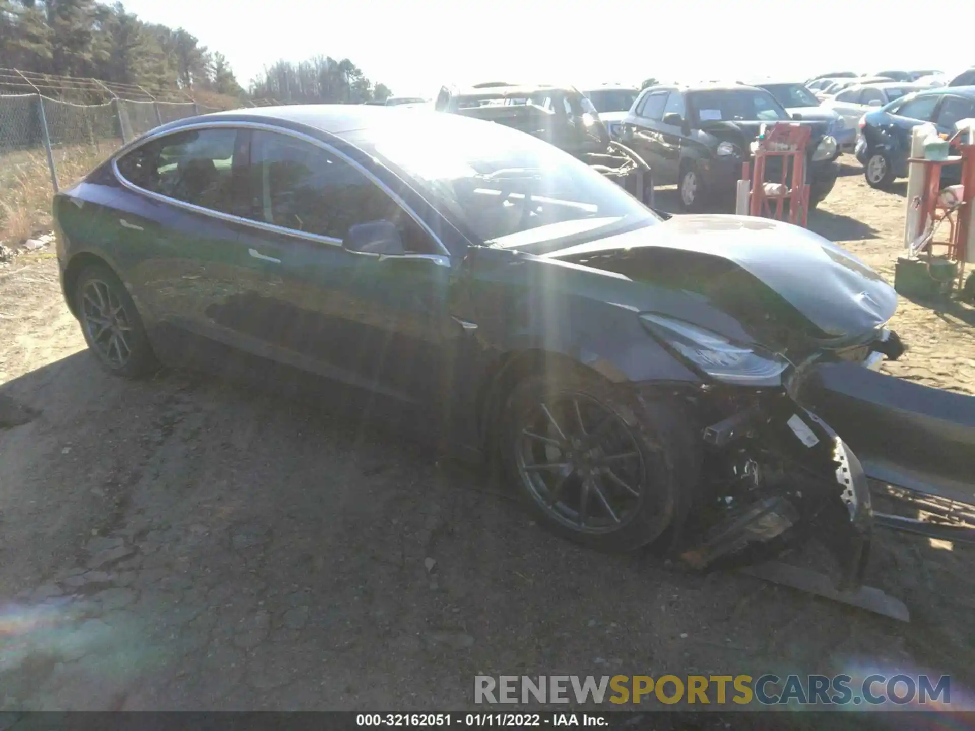 1 Photograph of a damaged car 5YJ3E1EB0LF663587 TESLA MODEL 3 2020