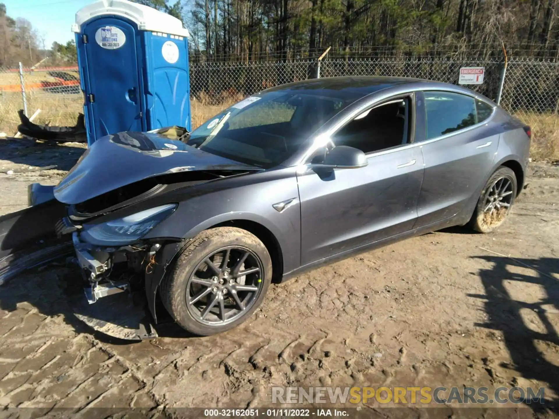 2 Photograph of a damaged car 5YJ3E1EB0LF663587 TESLA MODEL 3 2020