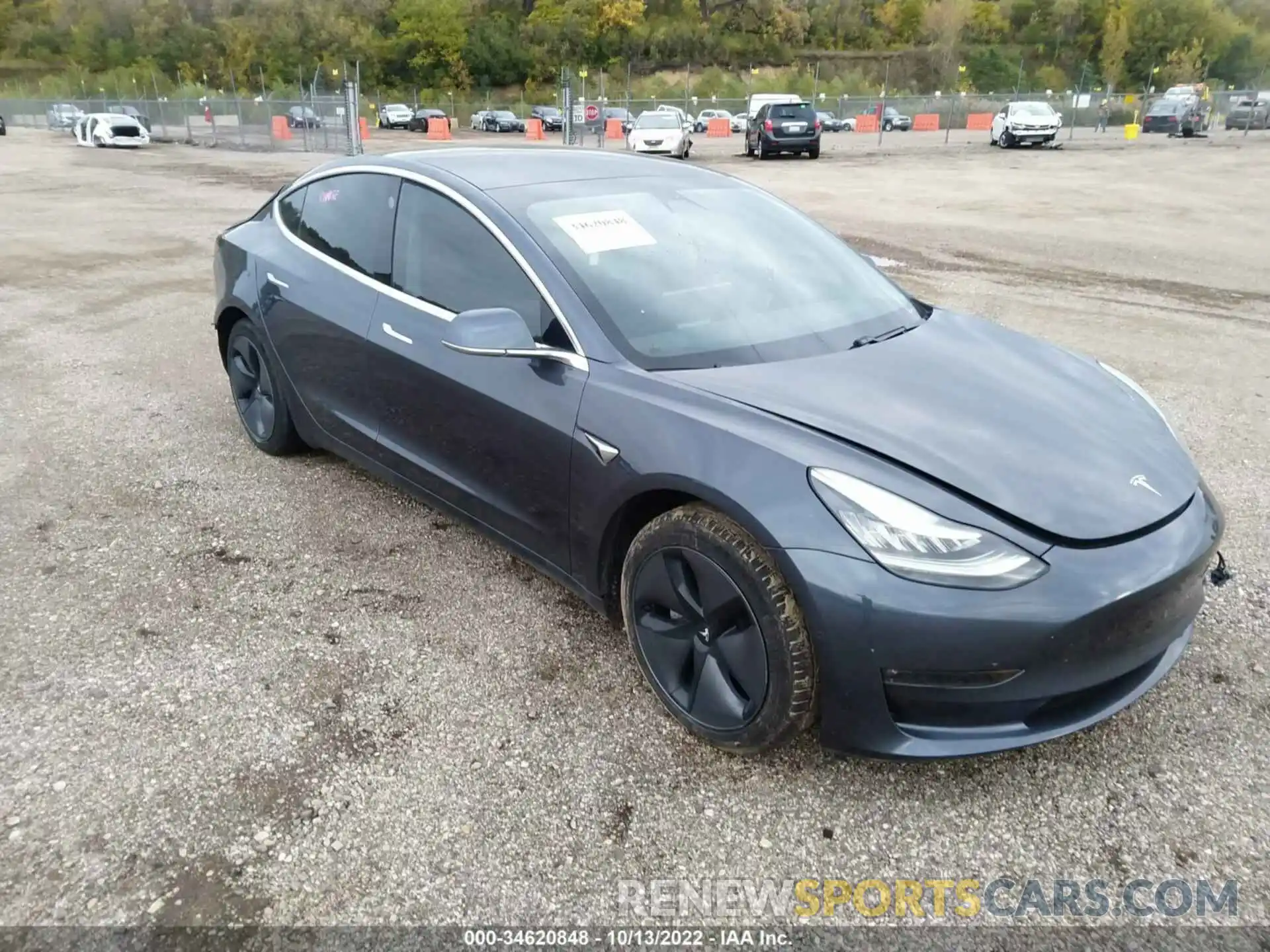 1 Photograph of a damaged car 5YJ3E1EB0LF663718 TESLA MODEL 3 2020