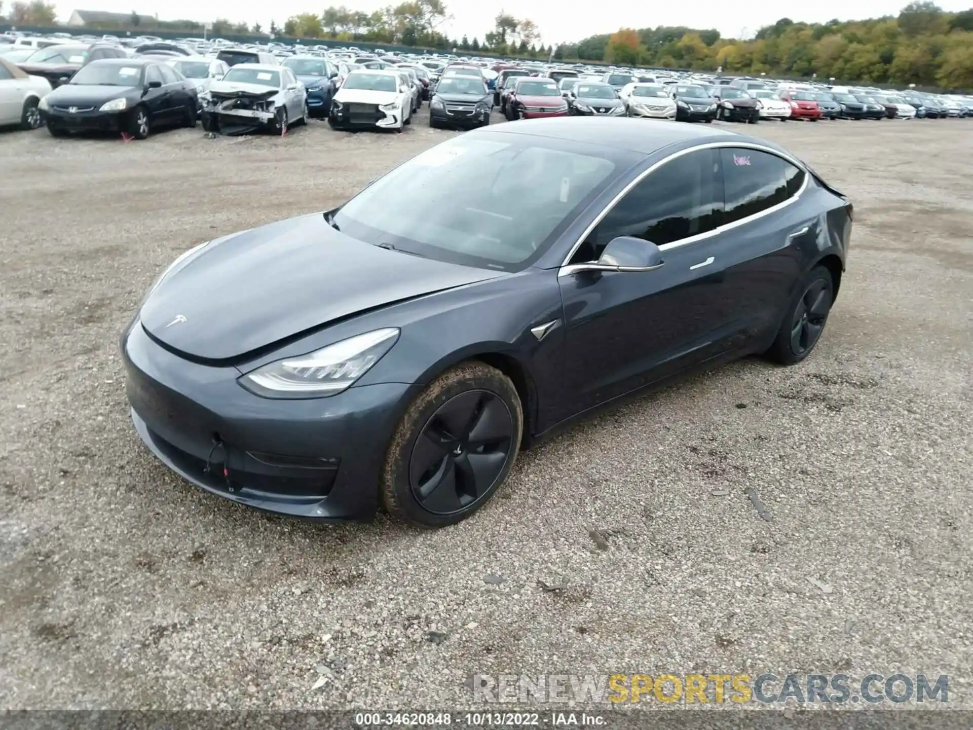 2 Photograph of a damaged car 5YJ3E1EB0LF663718 TESLA MODEL 3 2020