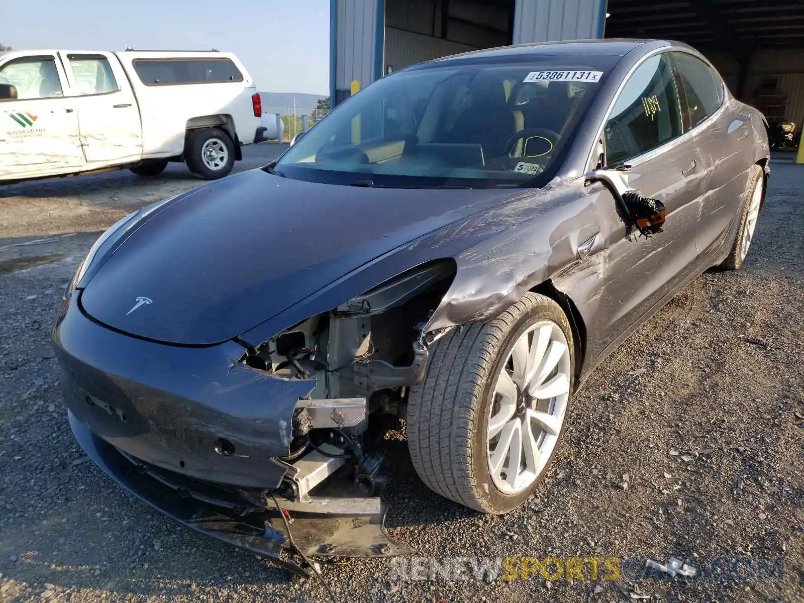 2 Photograph of a damaged car 5YJ3E1EB0LF666568 TESLA MODEL 3 2020