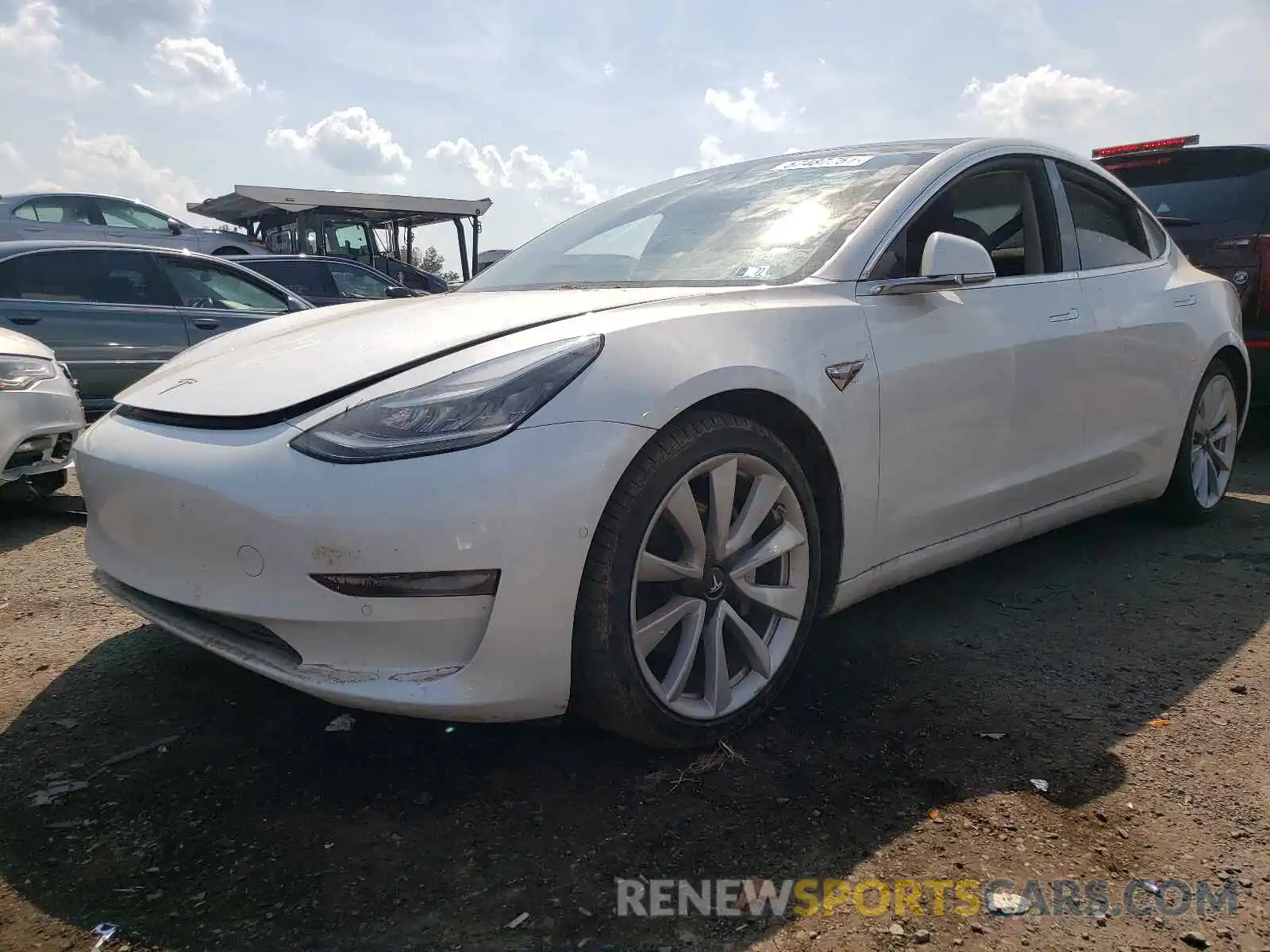 2 Photograph of a damaged car 5YJ3E1EB0LF667364 TESLA MODEL 3 2020