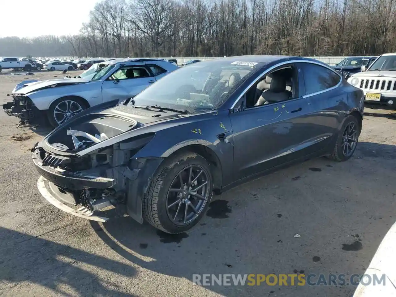 1 Photograph of a damaged car 5YJ3E1EB0LF774866 TESLA MODEL 3 2020