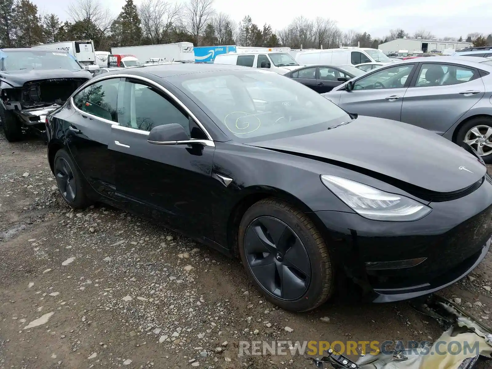 1 Photograph of a damaged car 5YJ3E1EB0LF784443 TESLA MODEL 3 2020